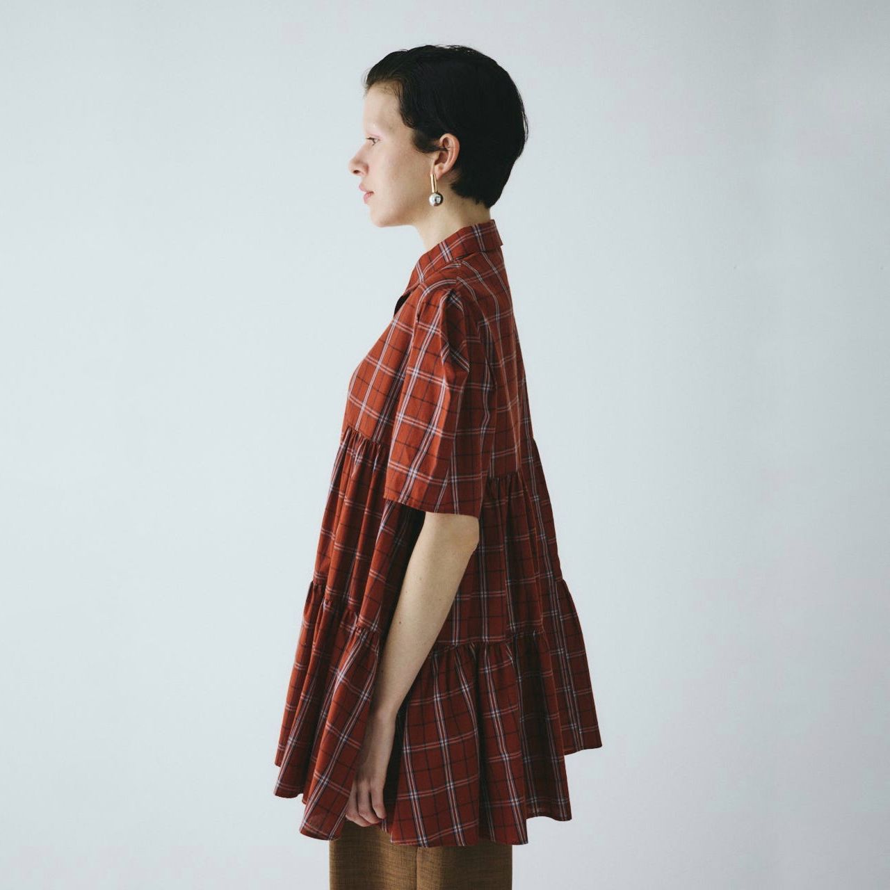 【残り一点】Side gather Aline blouse