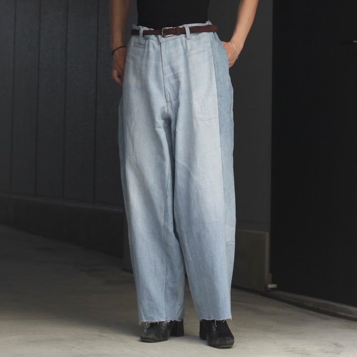 【残り一点】Reconstructed Super Baggy Slacks Denim_3(L)