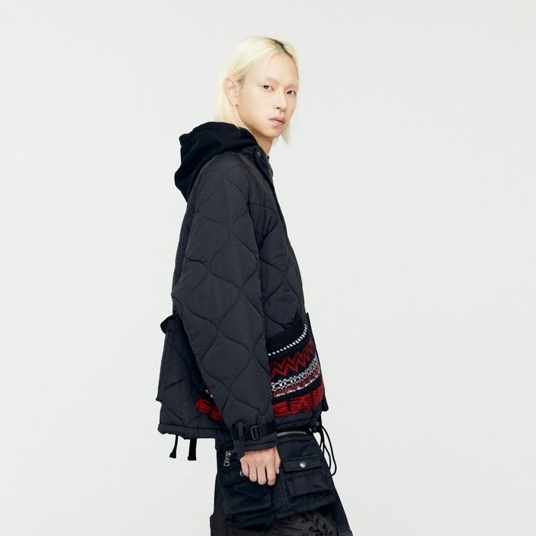 ANDERSSON BELL - 【残り一点】Nordic Knit Patch Quilted Short Parka 