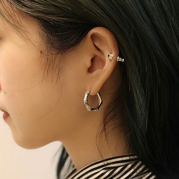 【残り一点】Crockery Bamboo Pierce(SILVER)