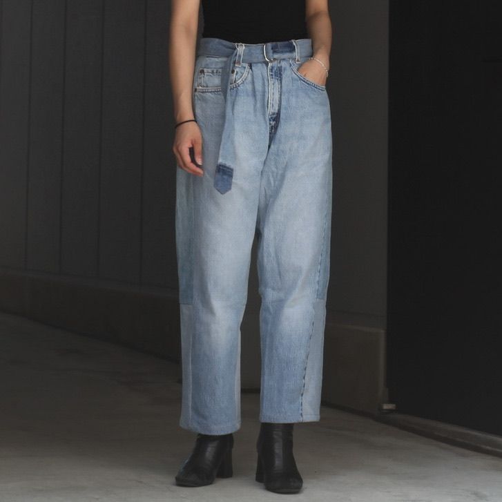 SEEALL】Reconstructed Belted Baggy Denim - デニム/ジーンズ