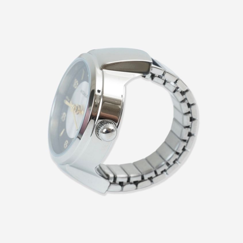 【残りわずか】Bullseye Ring Watch(SILVER×BLACK)