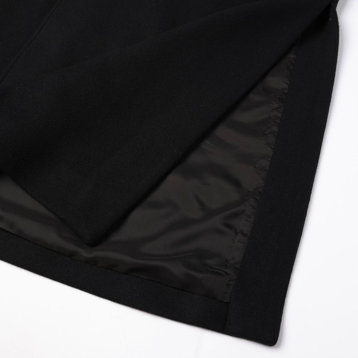 【残り一点】Lamb Wool Melton Layered Long Coat
