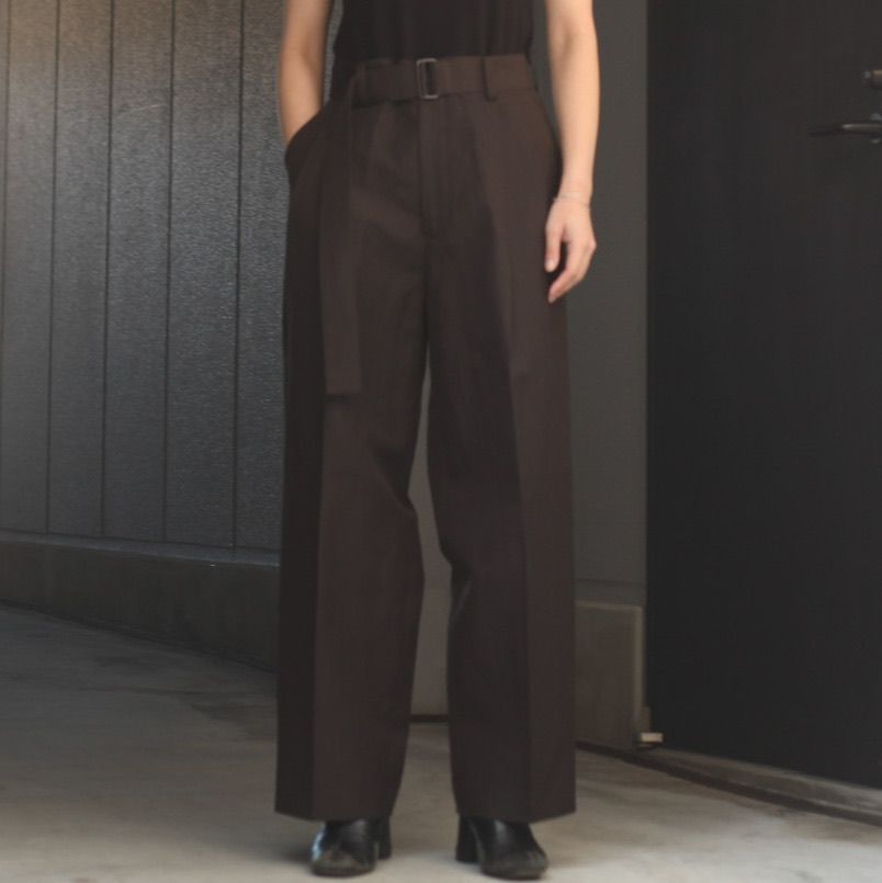 stein - 【残り一点】Belted Wide Straight Trousers(WOOL LINEN ...