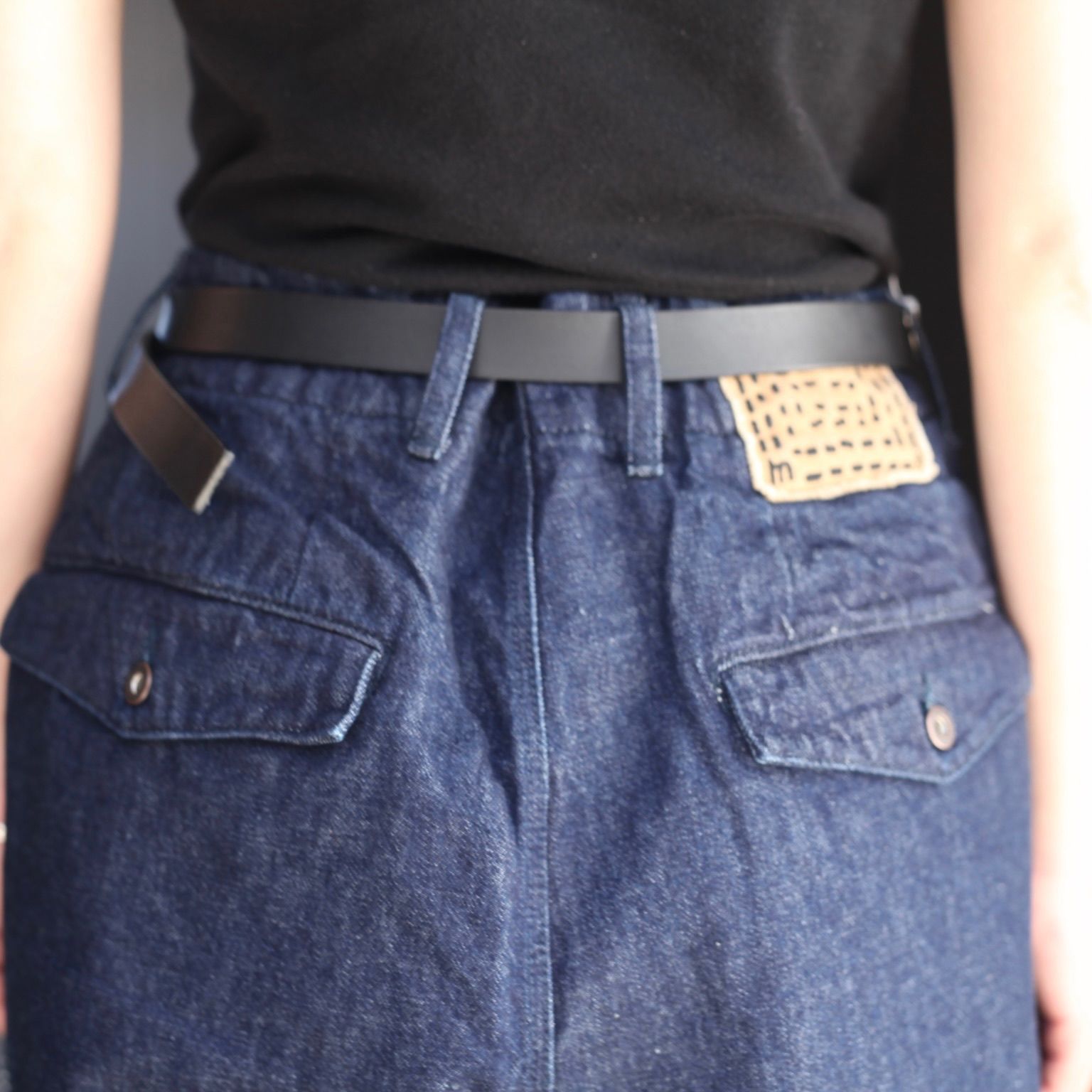 【残り一点】12.5OZワイドデニムパンツ(NO PRINT_ONE WASH)