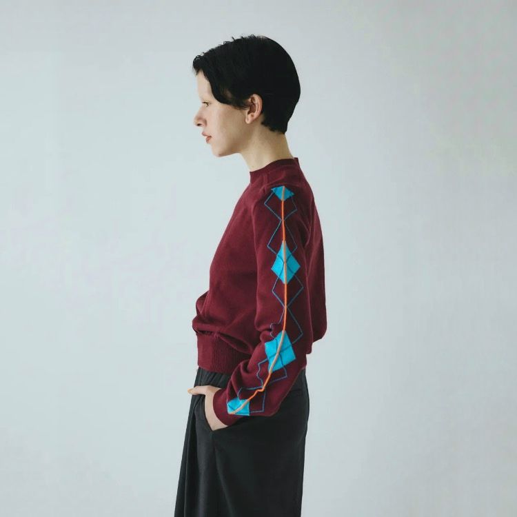【残り一点】Neon Argyle Knit Tops