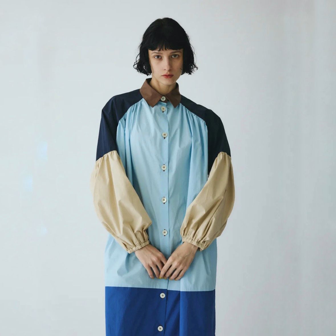 【残り一点】Switching Color Block Dress