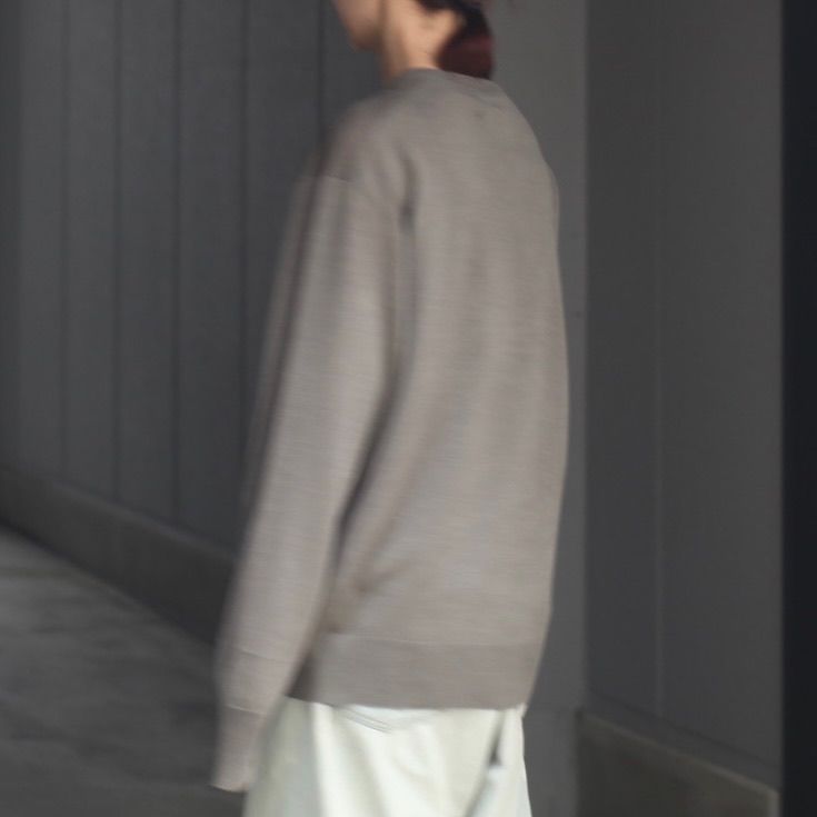 【残りわずか】Wool/Silk Knit Crew Neck LS