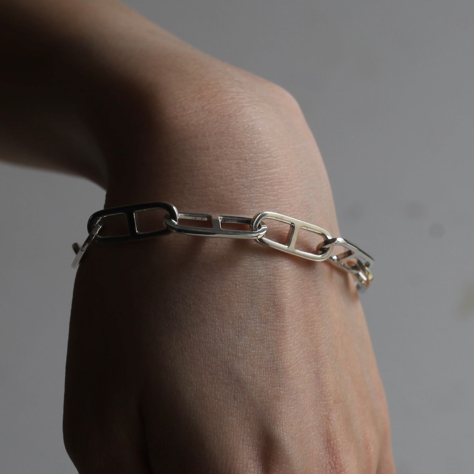 【残り一点】Flat Anchor Chain T-BAR Bracelet MEDIUM(8mm)