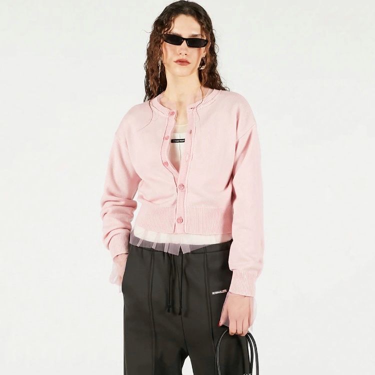 【残り一点】Reversible Tulle Knit Cardigan