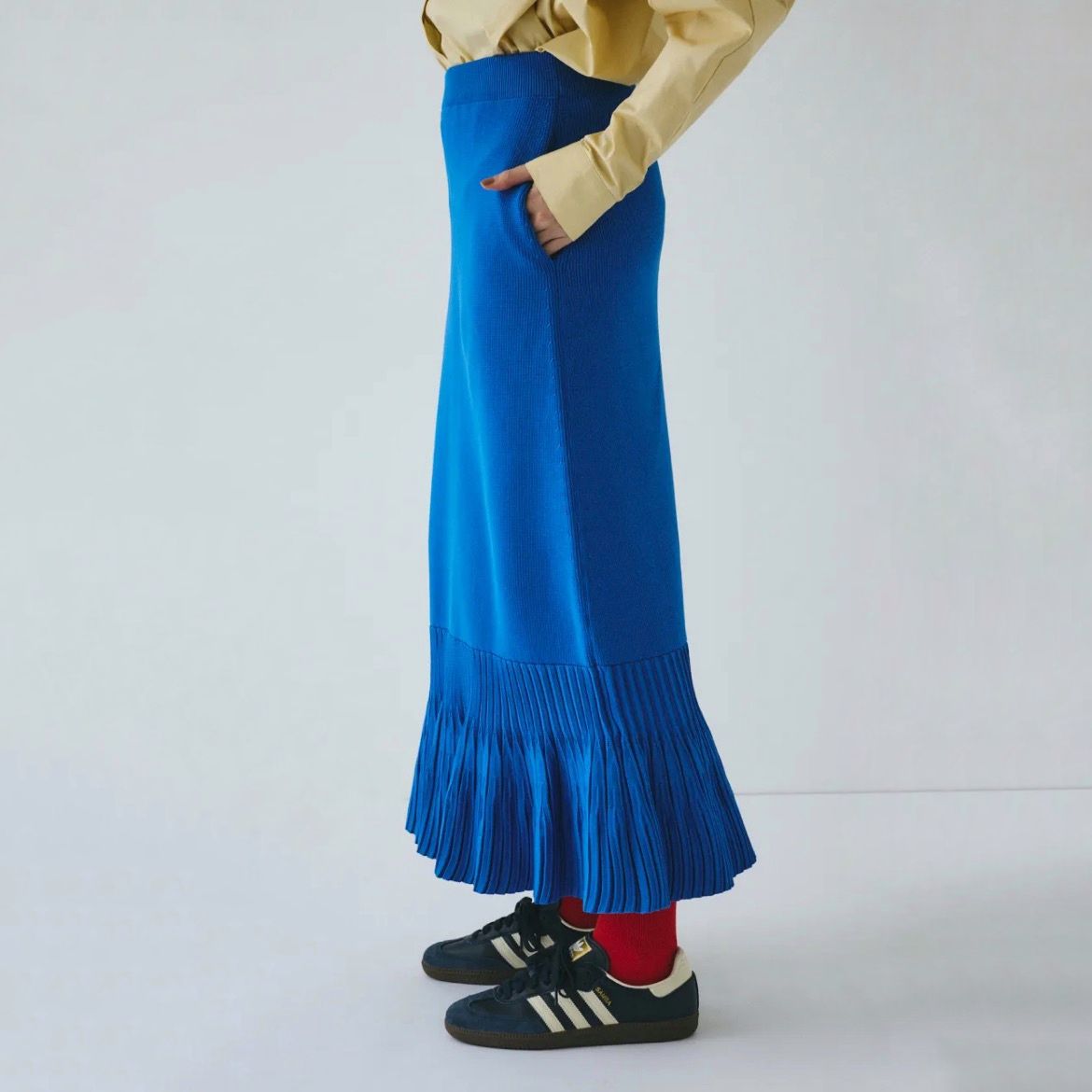 【残り一点】Pleated Hem Knit Skirt
