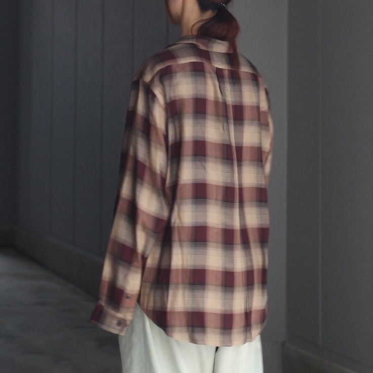 【残り一点】Plaid Open Collar Shirts