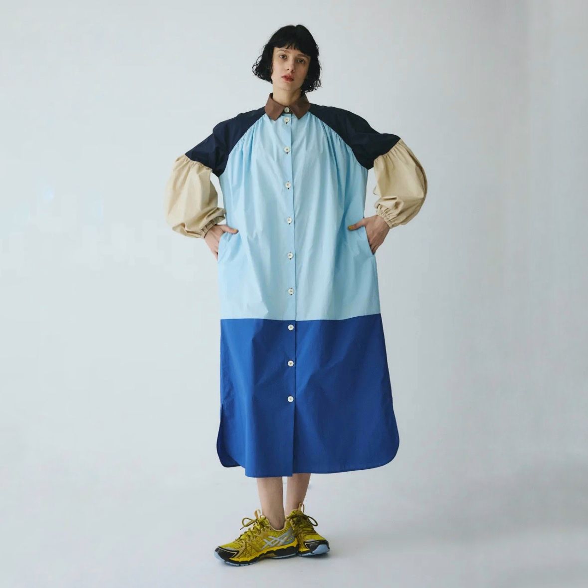 【残り一点】Switching Color Block Dress