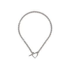 【残りわずか】Heart Necklace_Small Link(SILVER)