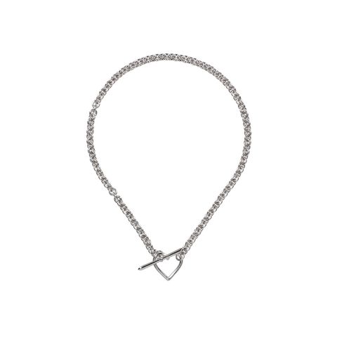 【残りわずか】Heart Necklace_Small Link(SILVER)