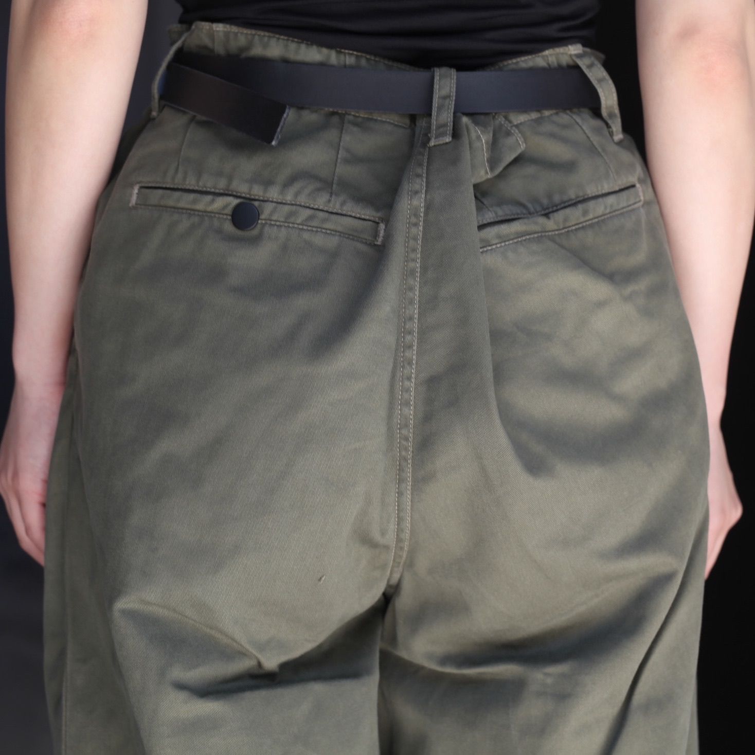 【残り一点】Wrapped Work Trousers With Night-Cut(AGED TWILL)