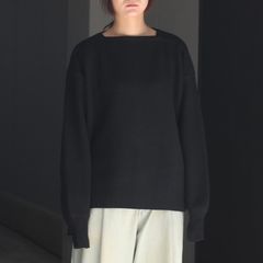 【残り一点】Extra Fine Wool Knit Boat Neck LS
