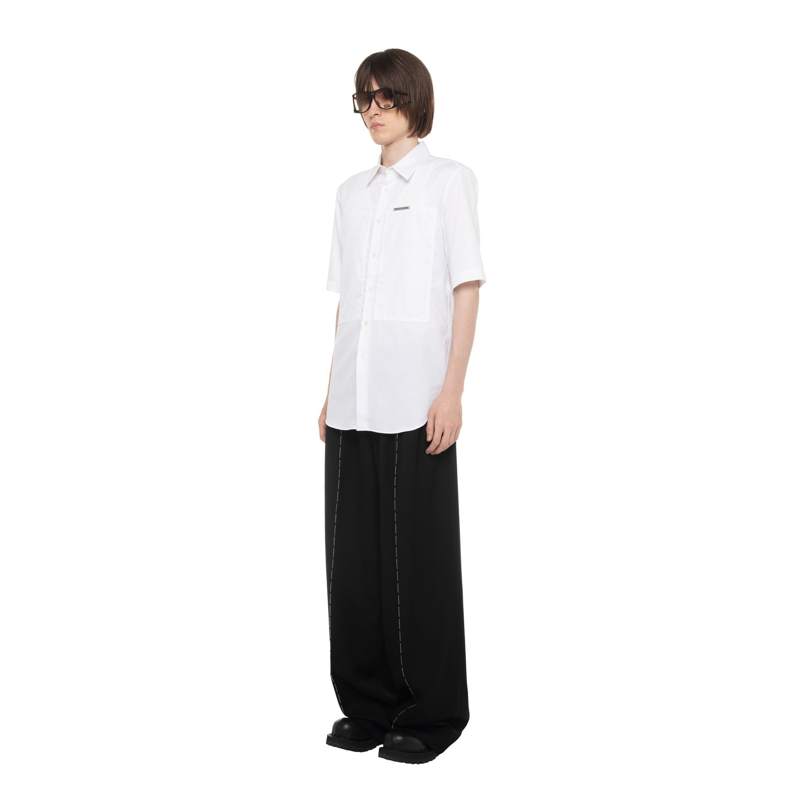 【残り一点】"Hand Stitch" Dress Wide Slacks