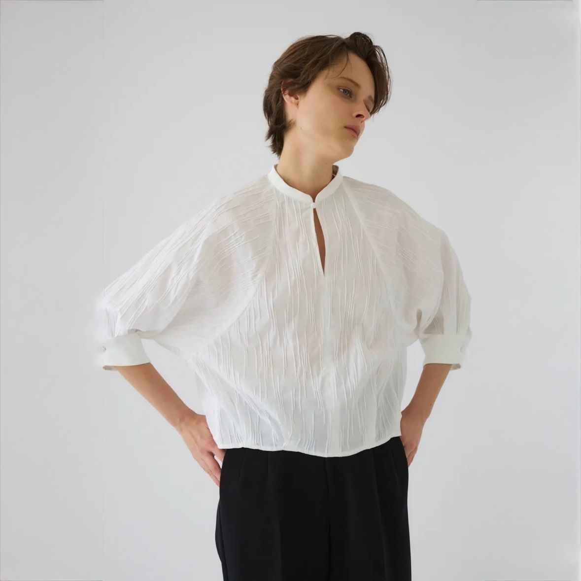 【残り一点】Tuck Pleats Raglan Blouse