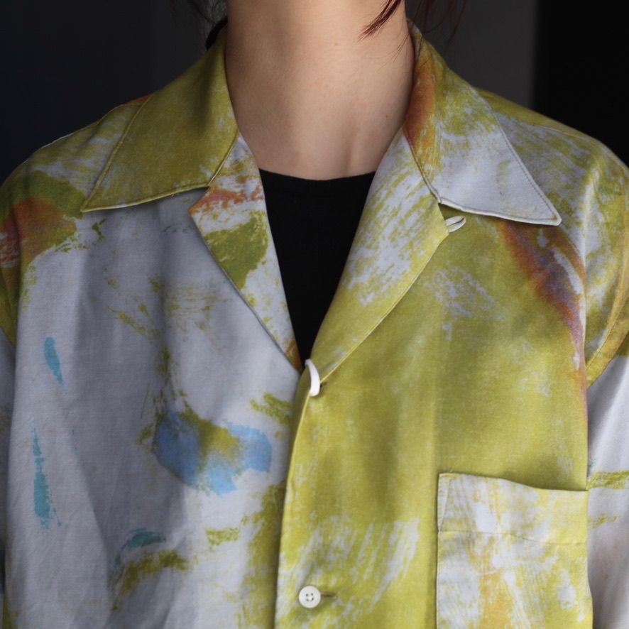 YOKE - 【残りわずか】Flower Printed Open Collar Shirt
