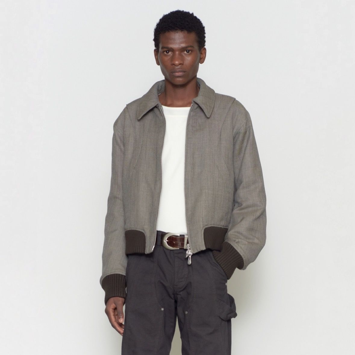 【残り一点】Zip Up Padded Short Bomber Jacket
