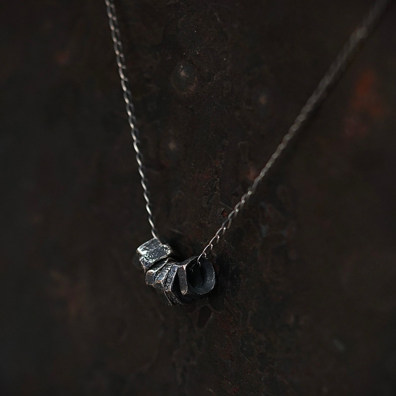 【お取り寄せ注文可能】Rock Beads Necklace 2(SILVER)