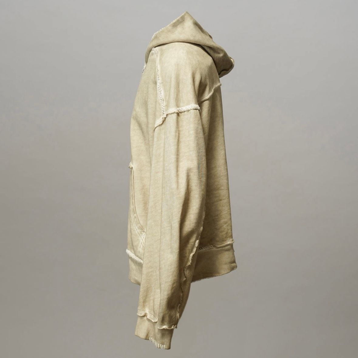 【残り一点】Over-Dye Embroidery Prime-Over Sweat Zip Hoodie