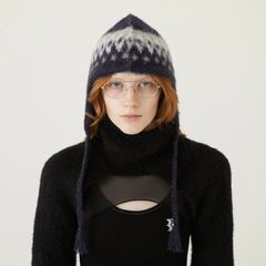 【残りわずか】Heart Nordic Ear Flap Cap