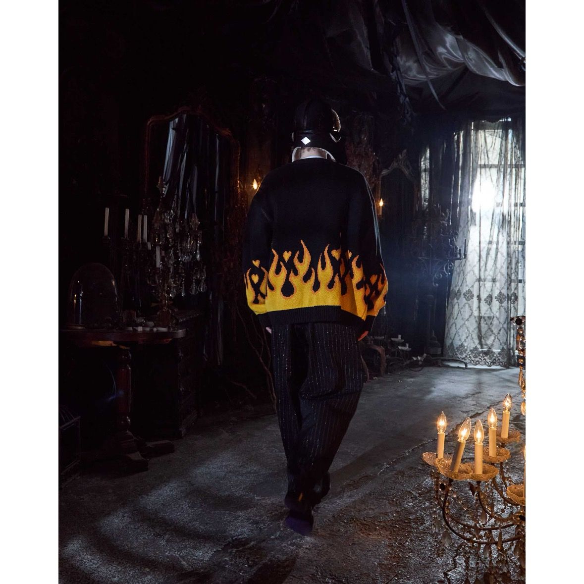【残り一点】Cotton Knit Cardigan(FLAME)