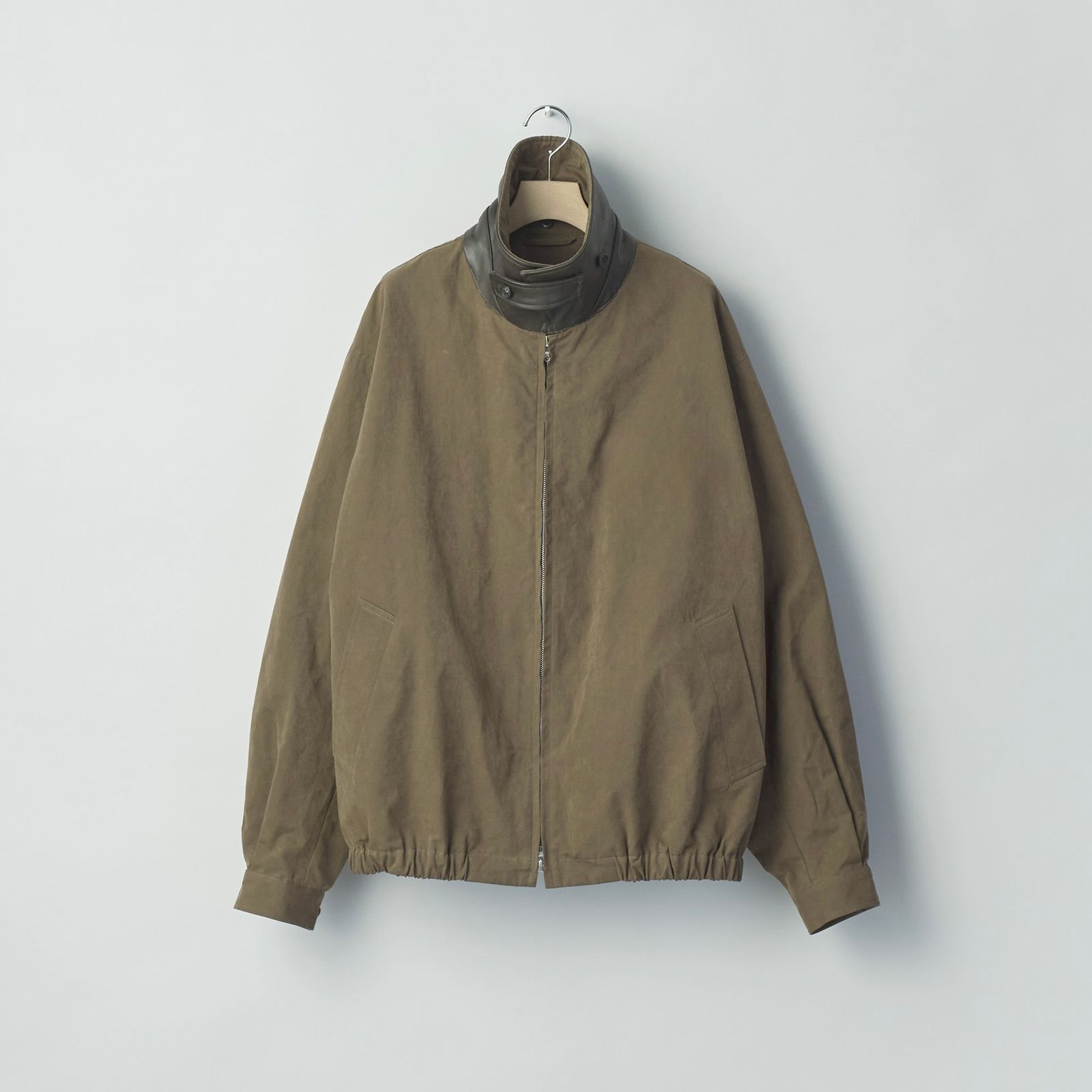 【残りわずか】Detachable Collar Resin Finish Cotton Jacket
