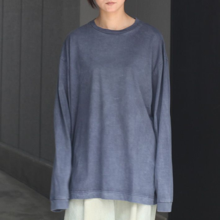 【残り一点】36G Low Twist Garment Dye L/S Tee