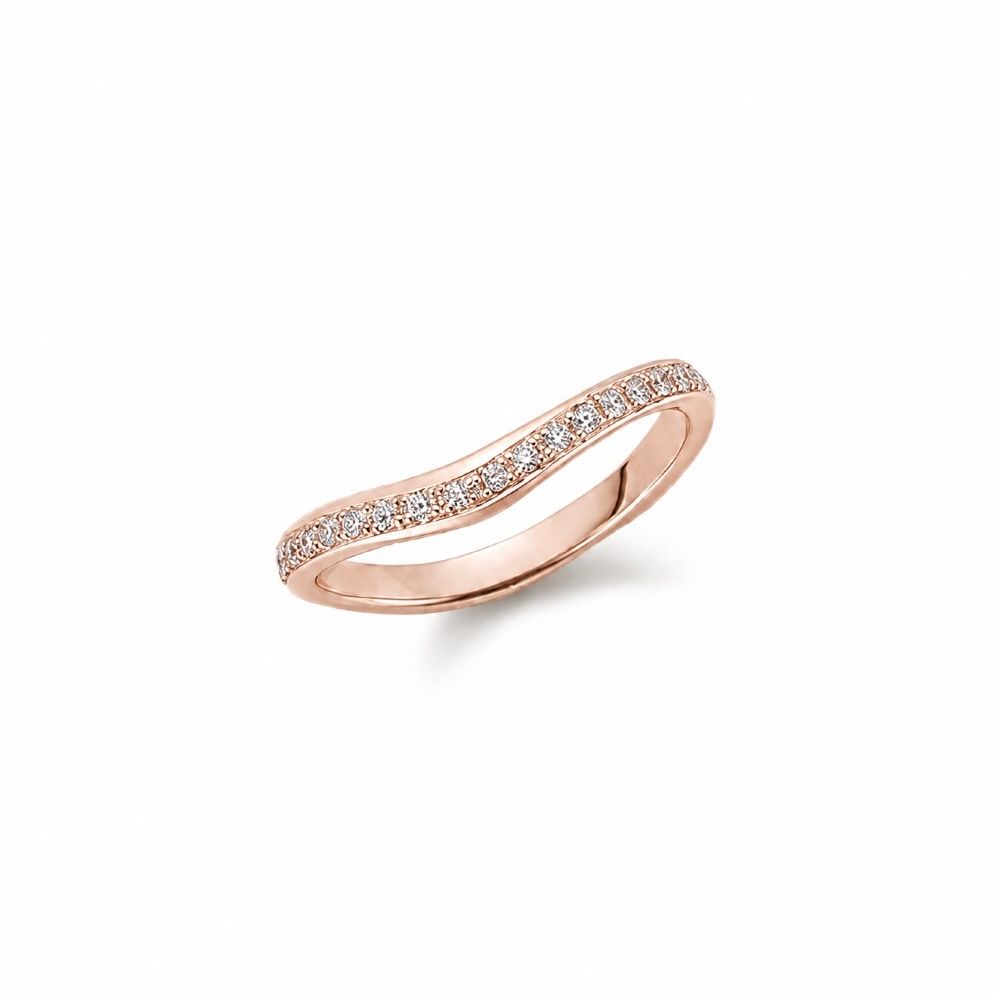 【お取り寄せ注文可能】Longtemps Ring S W / Half Dia(K18 PINK GOLD)