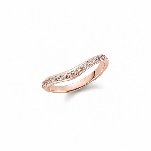 【お取り寄せ注文可能】Longtemps Ring S W / Half Dia(K18 PINK GOLD)