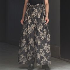 【残り一点】フラワージャガードバギーパンツ