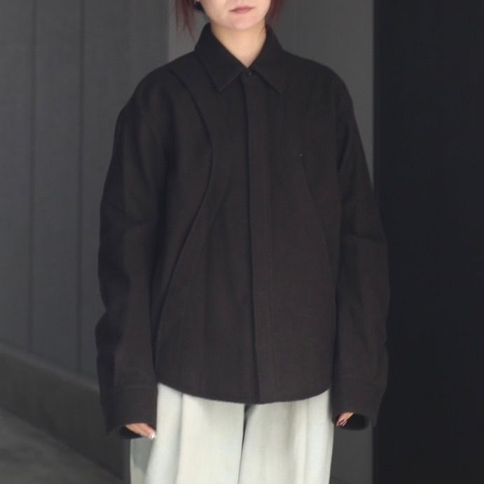 【残り一点】Wool Fly Front Long Sleeve Shirt