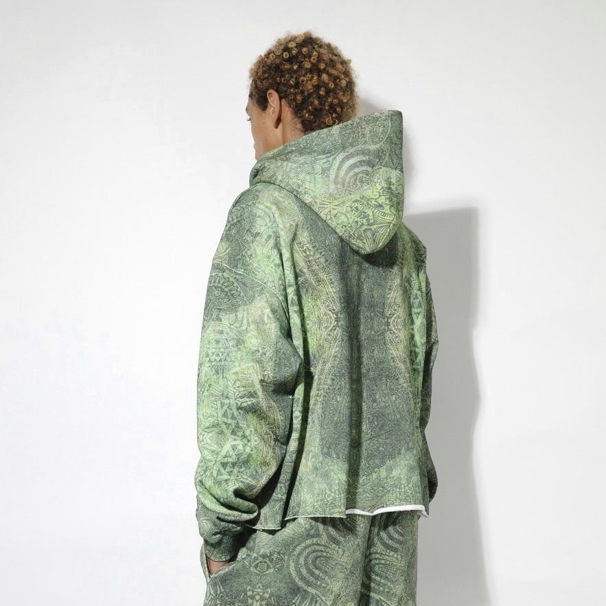 【残り一点】Cut Off Wide Zip Sweat Hoodie