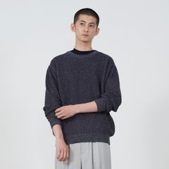 【残り一点】Mesh Knitted Crewneck Sweater