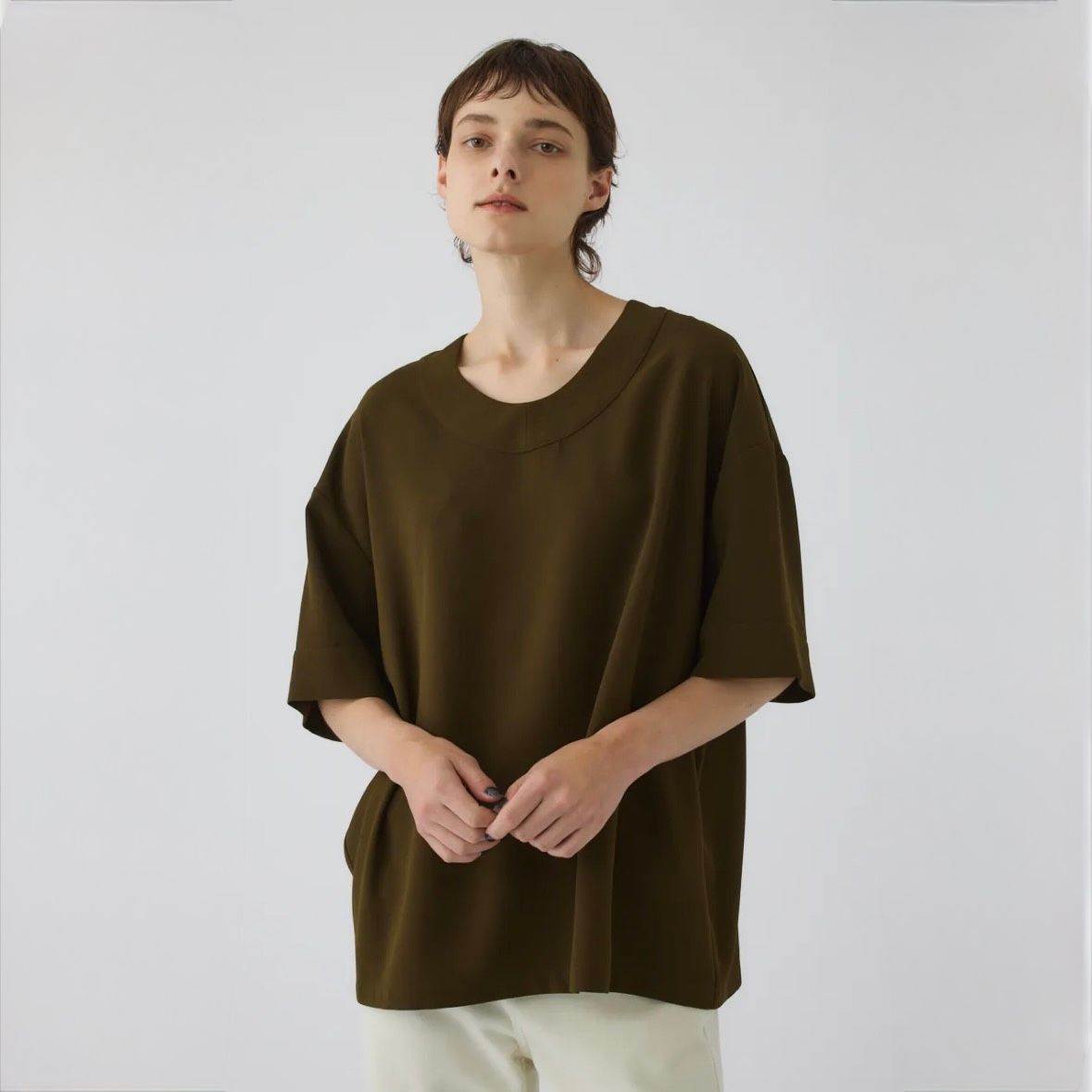 【残り一点】Georgette U-Neck Tops