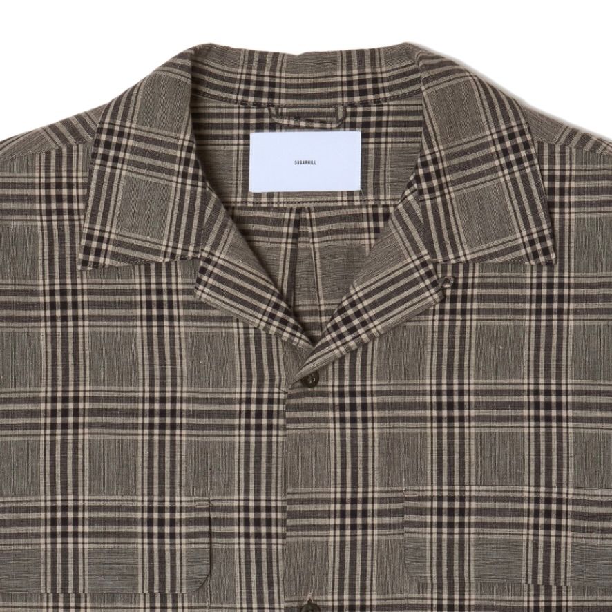 【残り一点】Linen Open Collor Half Sleeve Shirt