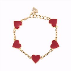 【残りわずか】Chain Heart Bracelet(RED)