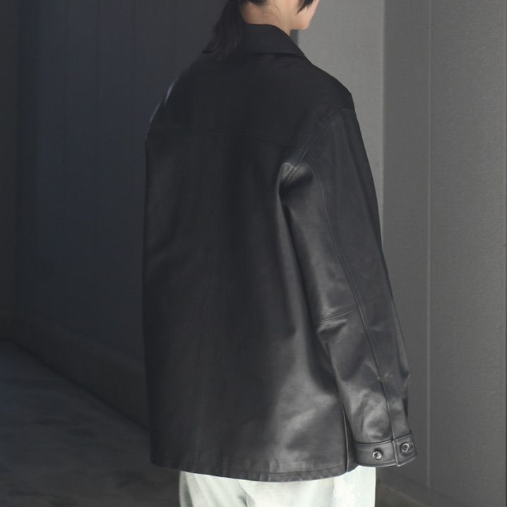 【残りわずか】Goat Leather Car Coat