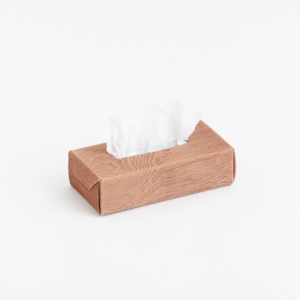 【残り一点】Plywood Leather Tissue Box Case