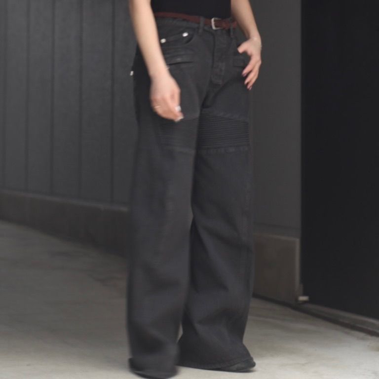 【残りわずか】3D Twisted Moto Jeans
