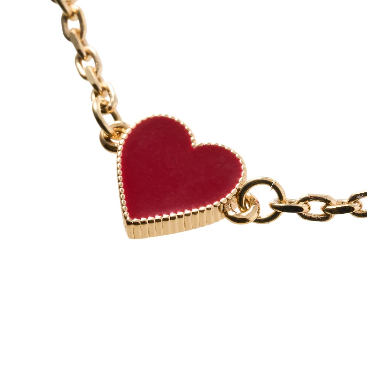 【残り一点】Chain Heart Bracelet(RED)