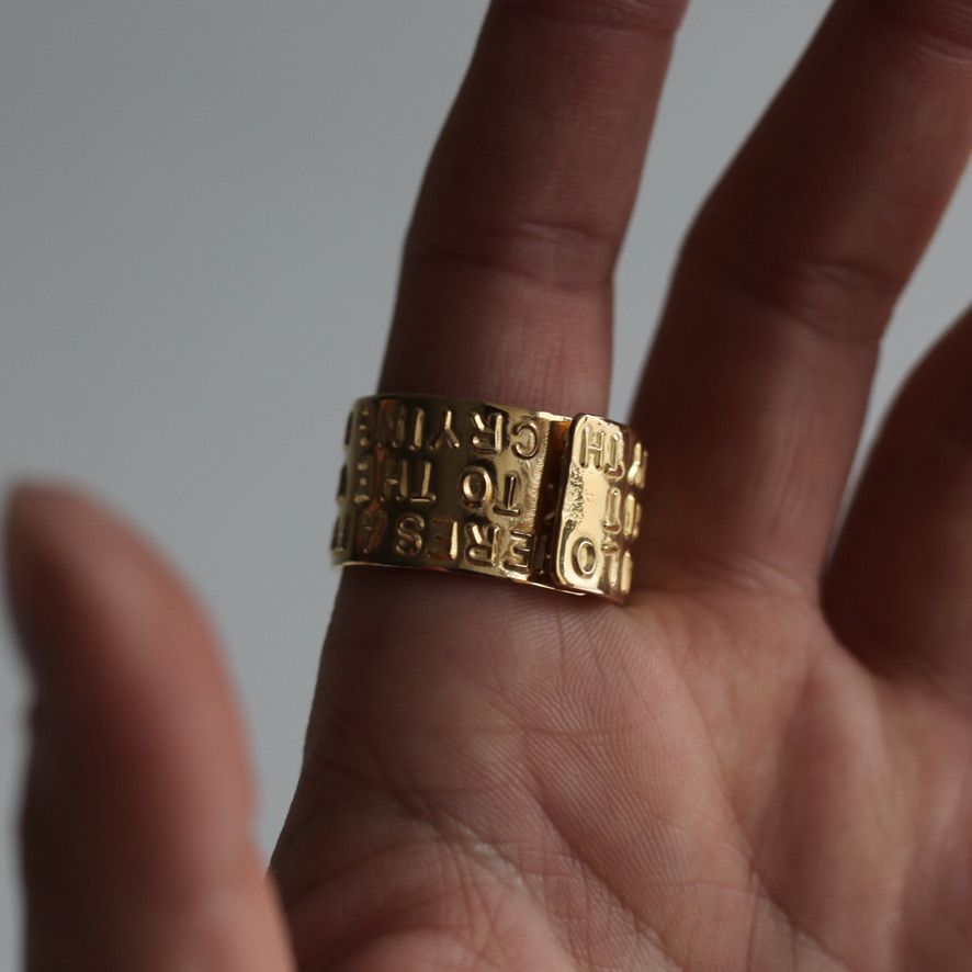 【残り一点】Stairway to Heaven Wide Ring(GOLD)