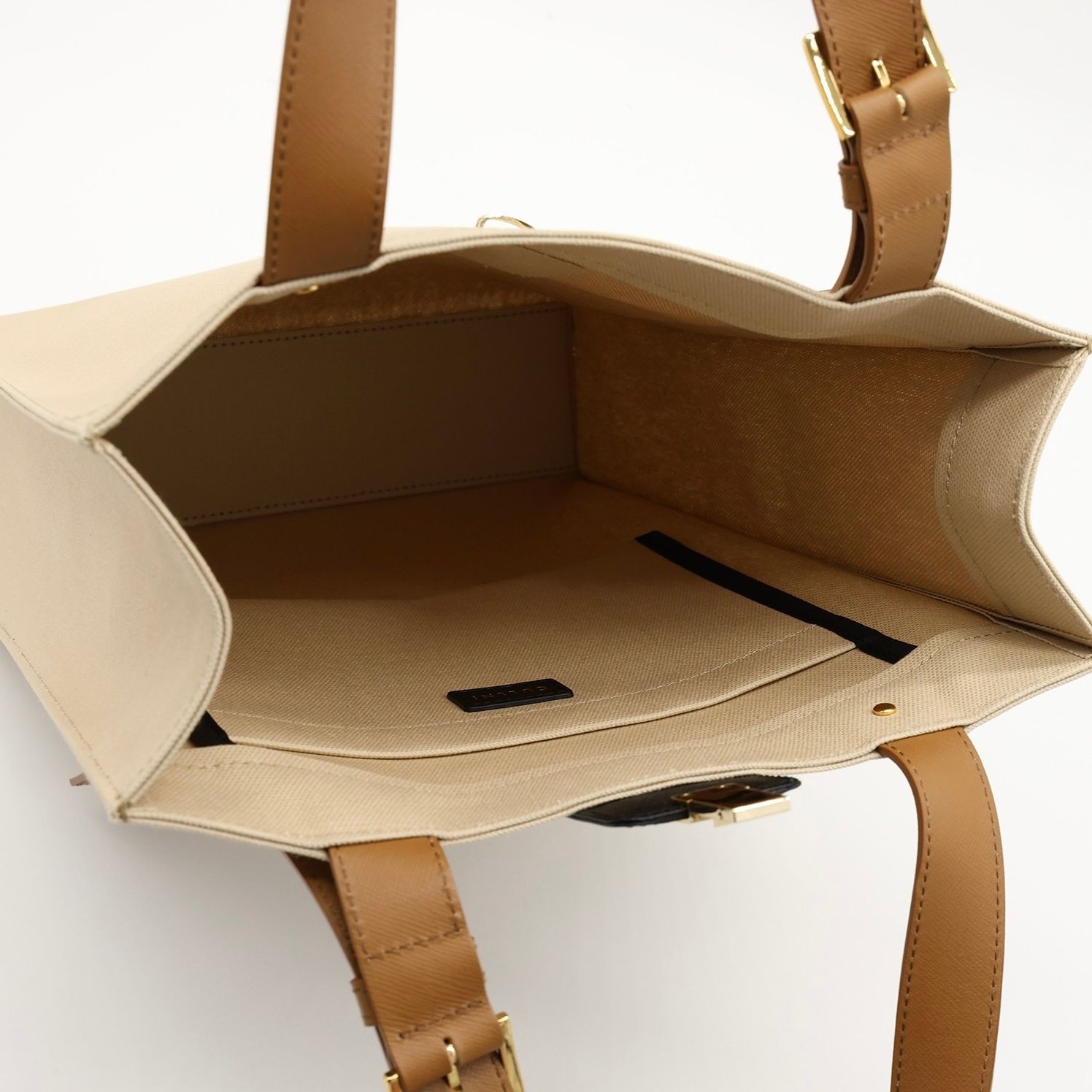 【残り一点】Leather Flap Adjustable Belt Canvas Tote