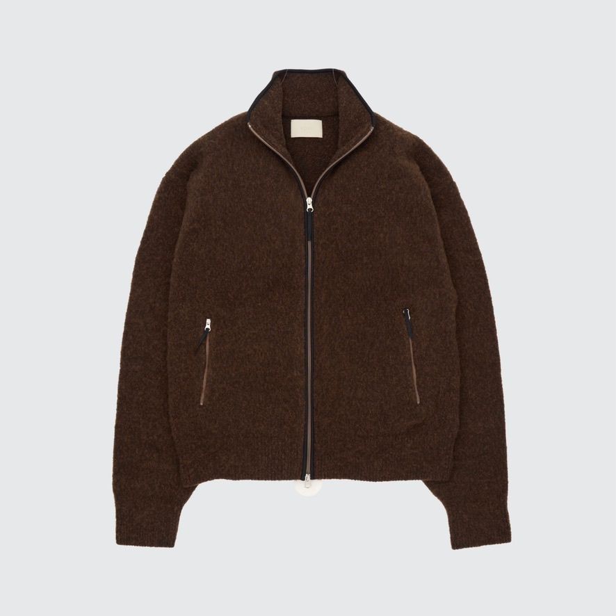 【残り一点】Boucle Knit Zip Jacket