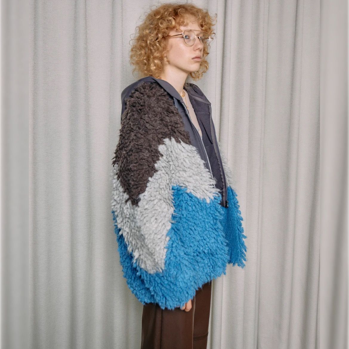 MAISON SPECIAL - 【残り一点】Bicolor Loop Shaggy Knit Cardigan