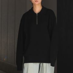 【残りわずか】Moss Stitch Half Zip Polo