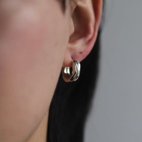 【残り一点】Crockery Double Pierce 左耳用(SILVER)